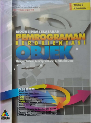 Modul pembelajaran pemrograman berorientasi objek : dengan bahasa pemrograman c++, PHP, dan java