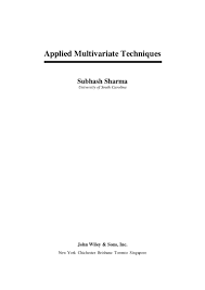 Applied multivariate techniques