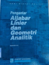 Pengantar Aljabar Linier dan Geometri Analitik