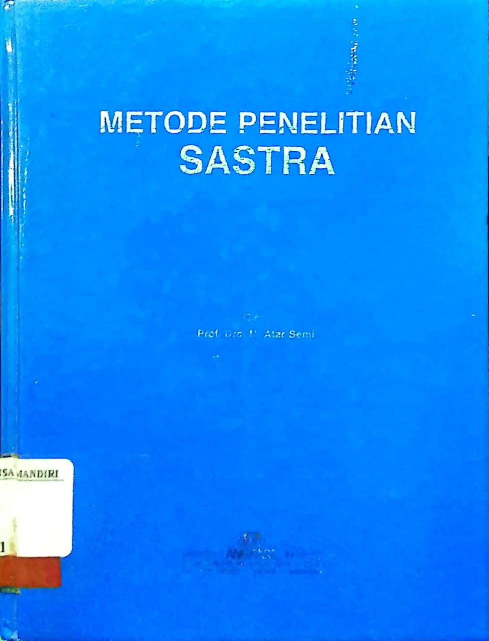 Metode penelitian sastra